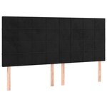 vidaXL Sommier à lattes de lit et matelas Noir 160x200 cm Velours