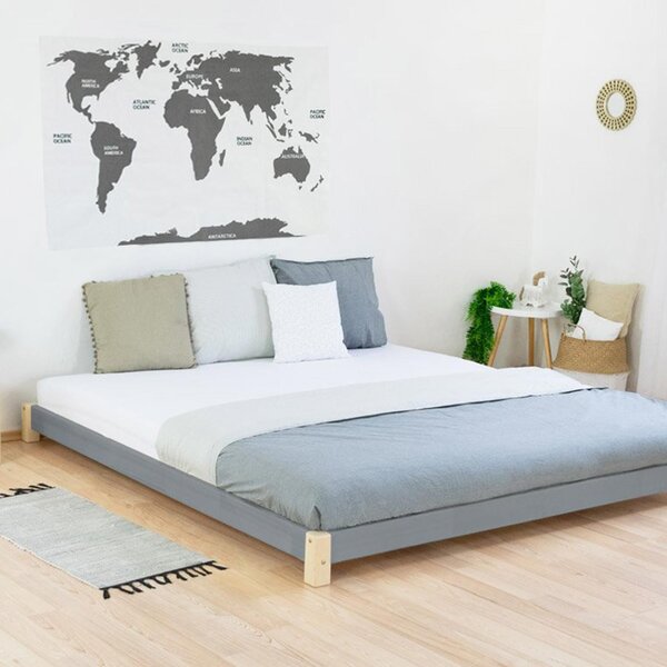 Lit double TATAMI 180 x 200 naturel et gris