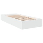 vidaXL Cadre de lit blanc 90x190 cm bois d'ingénierie
