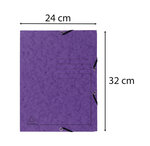Chemise À Élastique 3 Rabats Carte Lustrée 355gm2 - A4 - Violet - X 25 - Exacompta