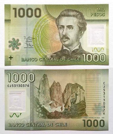 Billet de Collection 1000 Pesos 2015 Chili - Neuf - P161f