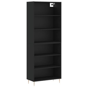 vidaXL Buffet noir 69 5x32 5x180 cm bois d'ingénierie
