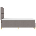 vidaXL Lit à sommier à ressorts avec matelas Taupe 120x200 cm Tissu