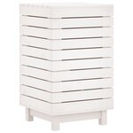 vidaXL Panier à linge blanc 44x44x76 cm bois massif de pin