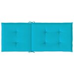 vidaXL Coussins de chaise à dossier haut lot de 4 turquoise tissu