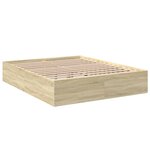 vidaXL Cadre de lit chêne sonoma 160x200 cm bois d'ingénierie