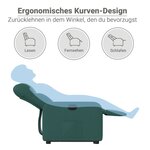 vidaXL Fauteuil inclinable vert foncé tissu