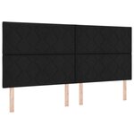 Lit à sommier tapissier vidaXL avec matelas et LED Noir 200x200 cm Tissu
