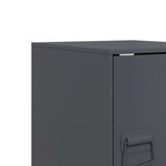 vidaXL Tables de chevet 2 Pièces anthracite 34 5x39x44 cm acier