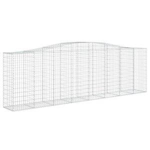 vidaXL Panier de gabions arqué 400x50x120/140 cm Fer galvanisé