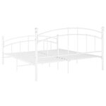 vidaXL Cadre de lit sans matelas blanc métal 160x200 cm