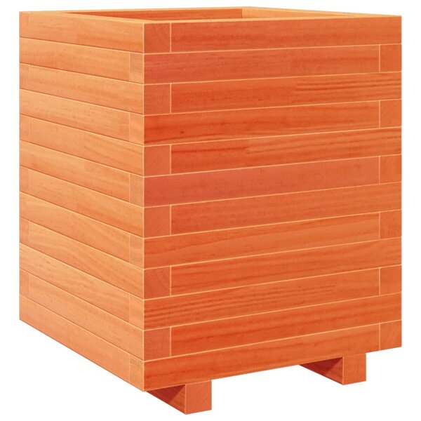 vidaXL Jardinière cire marron 40x40x49 5 cm bois de pin massif