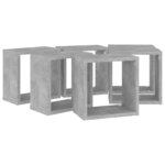vidaXL Étagères cube murales 6 Pièces Gris béton 26x15x26 cm