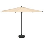 vidaXL Socle de parasol Rempli de sable/d'eau 15 L Noir