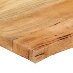 vidaXL Dessus de table 100x60x2 5 cm bord vivant bois massif manguier