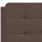 vidaXL Cadre de lit avec tête de lit marron 140x190 cm Similicuir