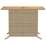 vidaXL Ensemble de bistro 3 Pièces avec coussins beige résine tressée