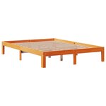 vidaXL Cadre de lit sans matelas cire marron 140x190cm bois pin massif