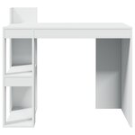 Bureau table poste de travail meuble d'ordinateur informatique étude 103 5 x 56 5 x 94 cm bois d'ingénierie blanc 02_0023504