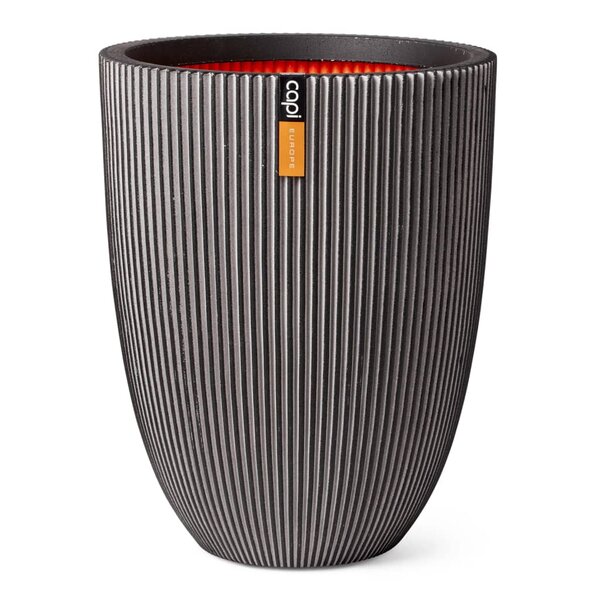 Capi Vase élégant Groove 34x46 cm anthracite