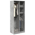 vidaXL Garde-robe gris béton 80x50x200 cm bois d'ingénierie