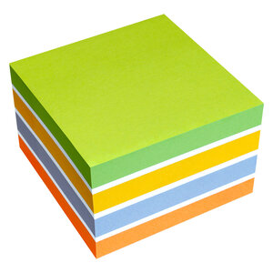 Bloc-cube spring info-notes 75 x 75 mm - bloc de 450 feuilles - info notes