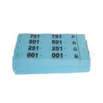 Carnet de 50 tickets vestiaire bleus - lot de 20 - exacompta