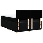 vidaXL Sommier à lattes de lit avec matelas Noir 140x190 cm Tissu