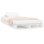 vidaXL Lit de palette blanc 100x200 cm bois de pin massif