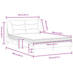 vidaXL Lit avec matelas marron 140x190 cm similicuir
