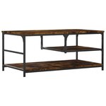 vidaXL Table basse chêne fumé 90x49x40 cm bois d'ingénierie