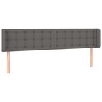 vidaXL Tête de lit avec oreilles Gris 183x16x78/88 cm Similicuir