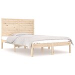 vidaXL Cadre de lit bois massif 120x190 cm petit double