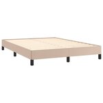 vidaXL Cadre de lit Cappuccino 140x190 cm Similicuir