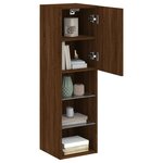 vidaXL Meubles TV avec lumières LED 2 Pièces chêne marron 30 5x30x102 cm