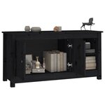 vidaXL Meuble TV Noir 103x36 5x52 cm Bois de pin massif