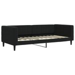 vidaXL Lit de jour avec gigogne et tiroirs noir 90x200 cm velours