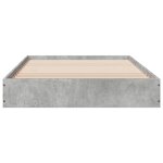 vidaXL Cadre de lit gris béton 75x190 cm bois d'ingénierie