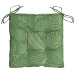 vidaXL Coussins de chaise lot de 4 à motif de feuilles 50x50x7cm tissu