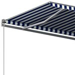 vidaXL Auvent automatique sur pied 350x250 cm Bleu/Blanc