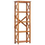 vidaXL Bibliothèque 60x30x160 cm Bois massif d'acacia et finition miel