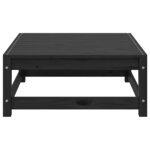 vidaXL Salon de jardin 2 Pièces avec coussins Noir Bois de pin massif