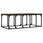 vidaXL Table basse chêne fumé 100x50x35 5 cm bois d'ingénierie