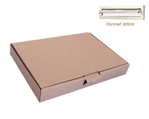 Lot de 5 - Boite postale carton extra plate 2cm 255x190x20mm