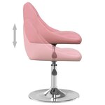 vidaXL Chaises à dîner pivotantes 4 Pièces Rose Velours