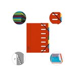 Trieur Harmonika, A4, 7 compartiments, rouge EXACOMPTA