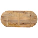 vidaXL Dessus de table 100x40x2 5 cm ovale bois massif de manguier