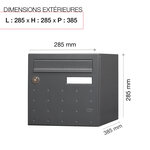 Boîte aux lettres cubysm 1 porte gris anthracite ral 7016m
