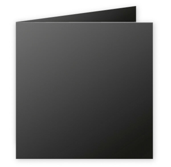 Paquet de 25 Cartes pliées 210g 135x135 noir Clairefontaine