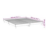 vidaXL Cadre de lit blanc 180x200 cm bois d'ingénierie